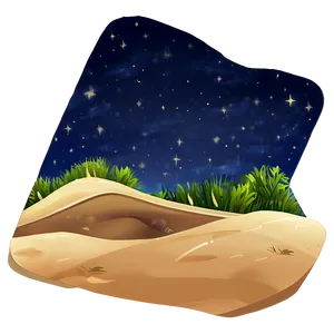 Sandy Dunes Under Starry Sky Png Tkv PNG image