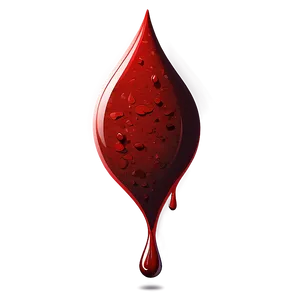 Sanguine Splatter: Blood Drop Vector PNG 27