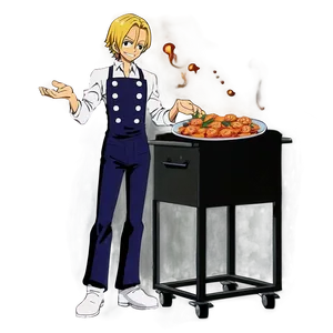 Sanji Cooking Chef Png 05212024 PNG image