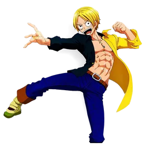 Sanji Fighting Pose PNG Jex