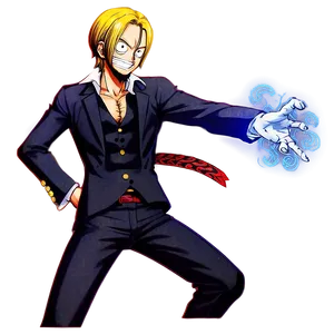 Sanji Fighting Pose PNG Njx
