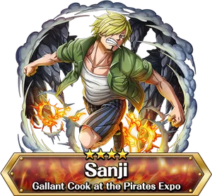 Sanji Gallant Cook Pirates Expo PNG image