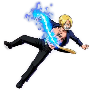 Sanji's Blue Flame Kick PNG Bpq43 PNG
