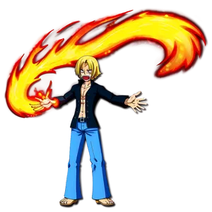Sanji's Fiery Passion PNG Bex PNG