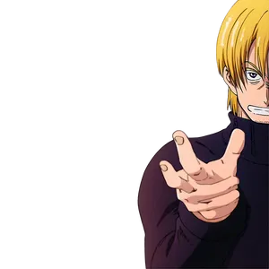 Sanji's Powerful Gaze PNG Haw16 PNG