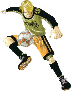 Sanji Soccer Style One Piece Character
