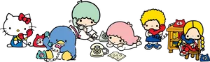 Sanrio Characters Phone Call PNG image