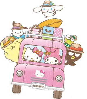 Sanrio Characters Road Trip Adventure PNG image