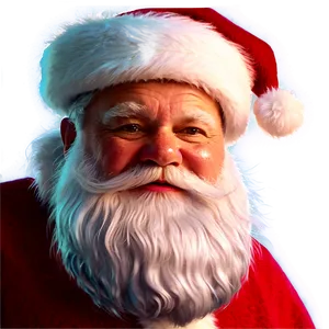 Santa And Stars PNG 3