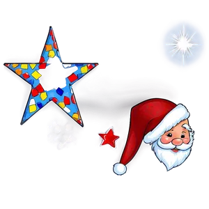 Santa And Stars Png Urf95 PNG image