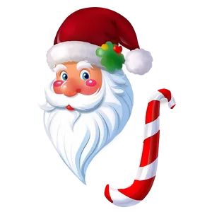 Santa Claus And Candy Cane PNG Myh1 PNG