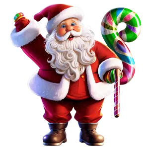 Santa Claus And Candy Png 49 PNG image