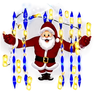 Santa Claus And Christmas Lights Png 98 PNG image