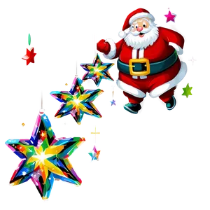 Santa Claus And Stars Png Lml27 PNG image