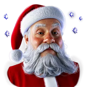 Santa Claus And Stars PNG Xnn44