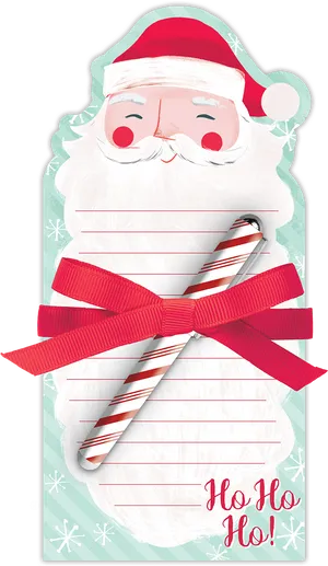 Santa Claus Beard Christmas List Template PNG image