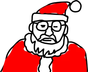 Santa Claus Cartoon Character Sketch PNG image