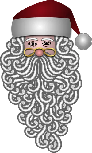 Santa Claus Cartoon Portrait PNG