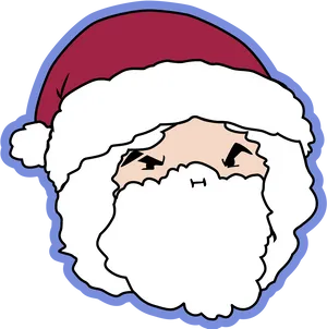 Santa Claus Cartoon Portrait PNG image