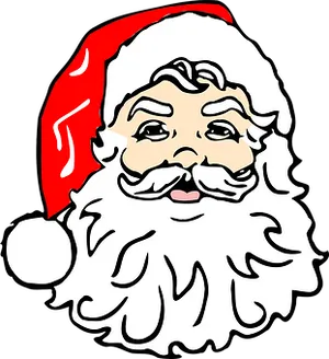 Santa Claus Cartoon Portrait PNG image