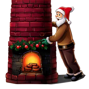 Santa Claus Chimney PNG 40