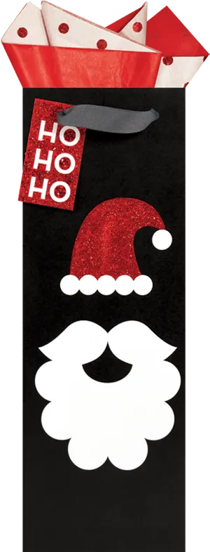 Santa Claus Costume Beardand Hat Design PNG