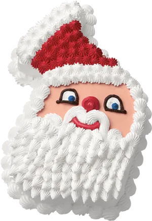 Santa Claus Face Cake Design PNG