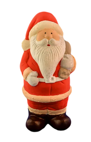 Santa Claus Figurine Black Background