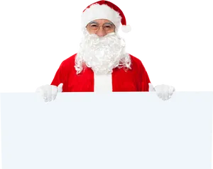 Santa Claus Holding Sign