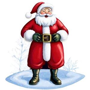 Santa Claus In Snow Png 05212024 PNG image