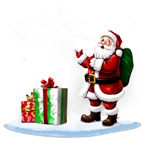 Santa Claus In Snow Png Gap71 PNG image