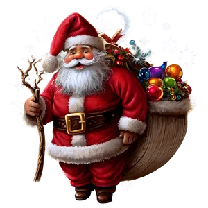 Santa Claus In The Moonlight PNG 05212024