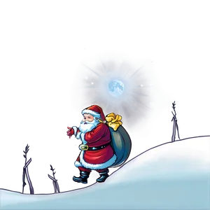 Santa Claus In The Moonlight PNG 05212024