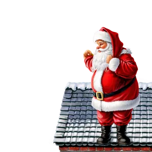 Santa Claus On Roof Png Gle PNG image