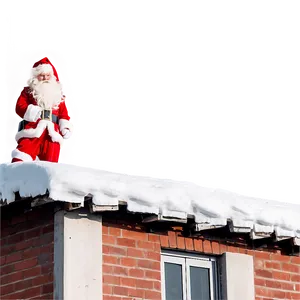 Santa Claus On Rooftop Png 24 PNG image