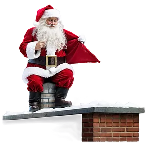 Santa Claus On Rooftop Png Nps91 PNG image