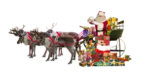 Santa Claus Reindeer Sleigh Gifts