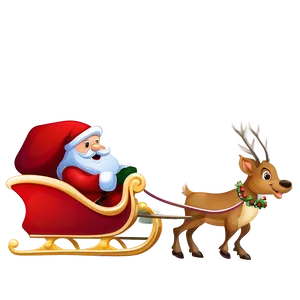 Santa Claus Sleigh Design Png 06292024 PNG image