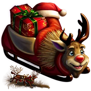 Santa Claus Sleigh PNG Tgp83