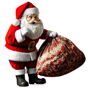 Santa Claus With Bag Png 05212024 PNG image