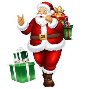 Santa Claus With Gifts Png 77 PNG image