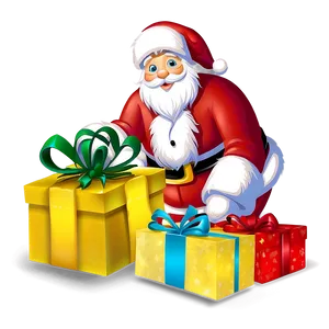 Santa Claus With Gifts Png Cmv PNG image
