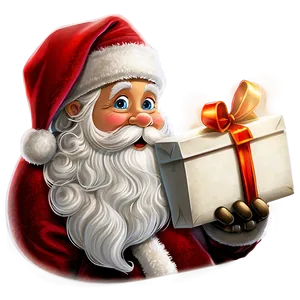 Santa Claus With Letter Png 05212024 PNG image