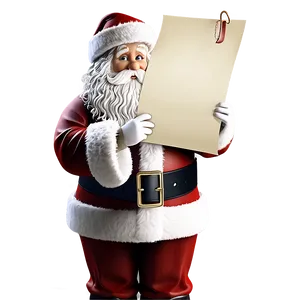 Santa Claus With List Png 93 PNG image