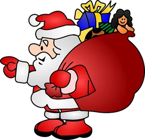 Santa Clauswith Gifts Vector