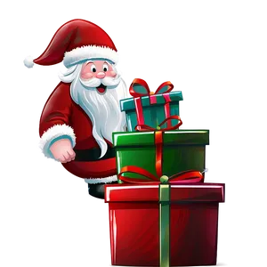 Santa Delivering Gifts Png 21 PNG image