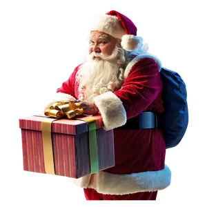 Santa Delivering Presents PNG 06252024 PNG