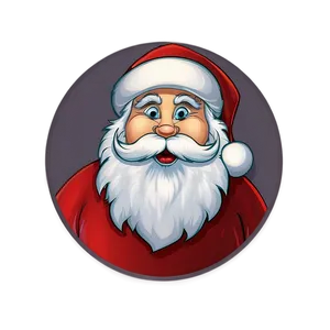 Santa Face In Circle PNG Bvc87 PNG