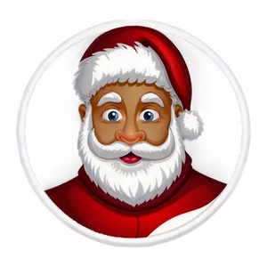 Santa Face In Circle PNG Pqk