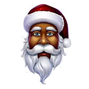 Santa Face In Snow PNG 06282024